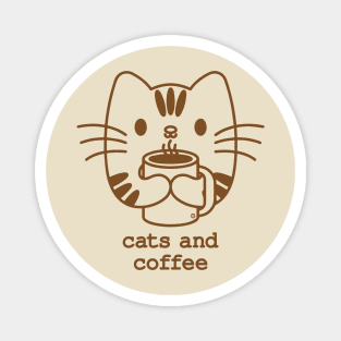 Cats and Coffee Magnet